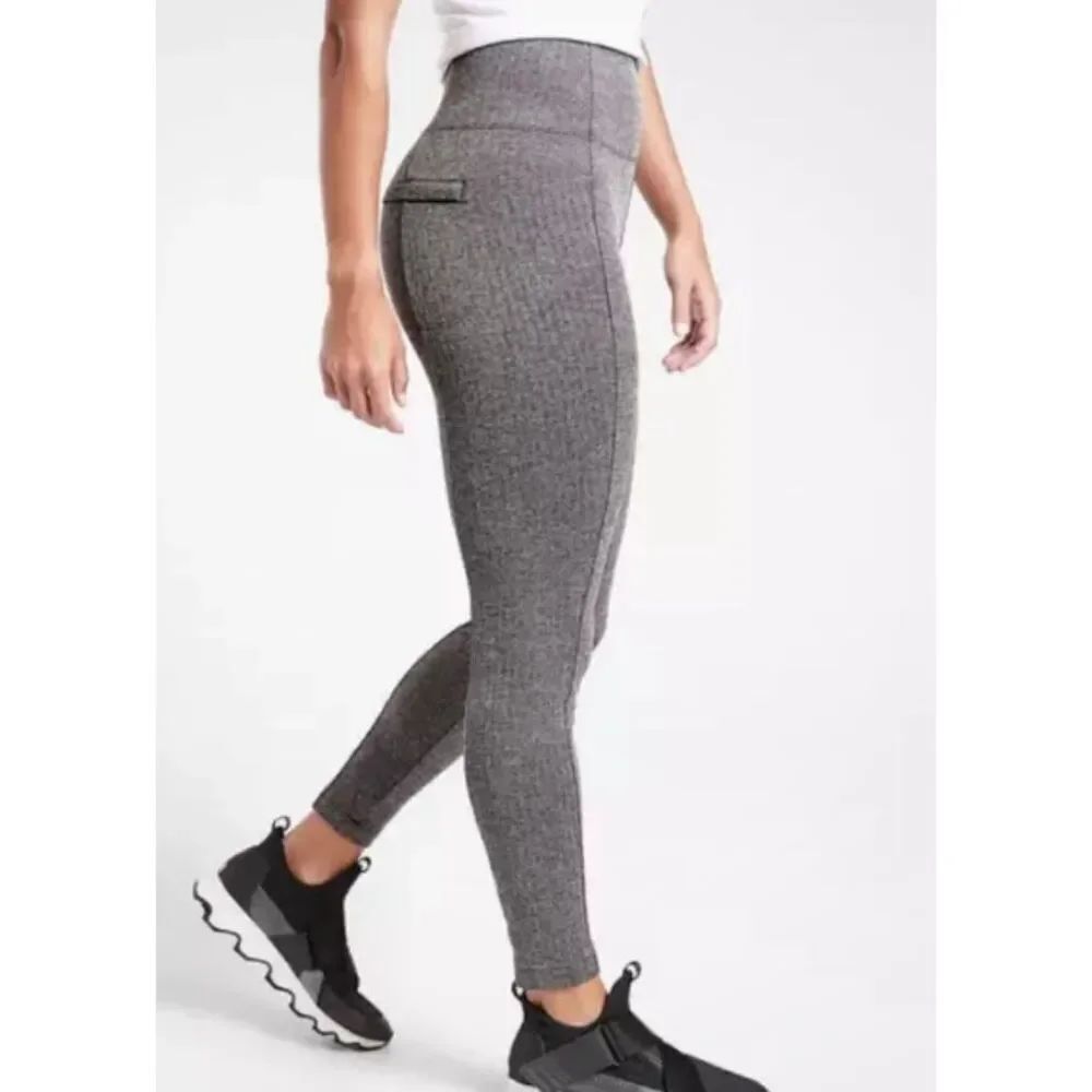 Athleta grey Delancey herringbone tight size xs - Picture 12 of 12